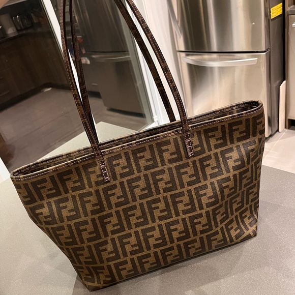 Fendi Handbags - 💯 Authentic! FENDI Zucca Medium Roll Tote
